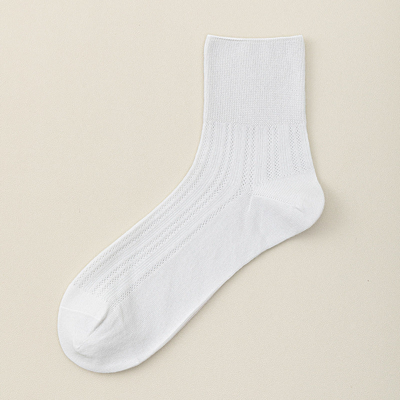 "Breezy Stretch" Ultra-Thin Mesh Quarter Socks - product photo showing breathable mesh comfort