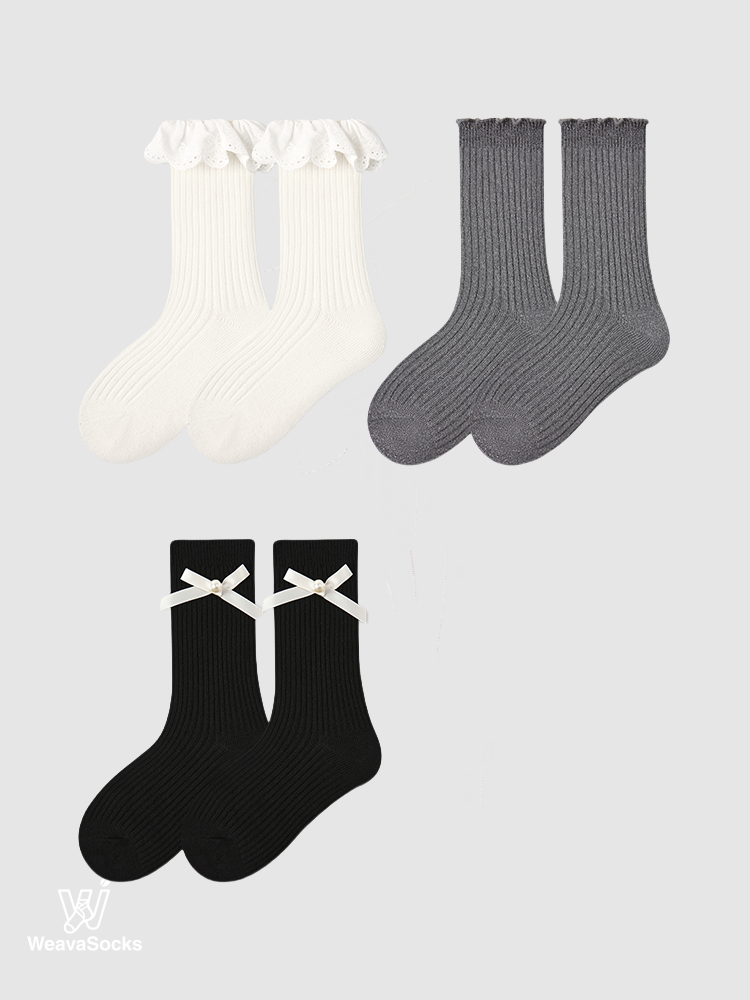 Kids' Monochrome Elegance-3 Pack