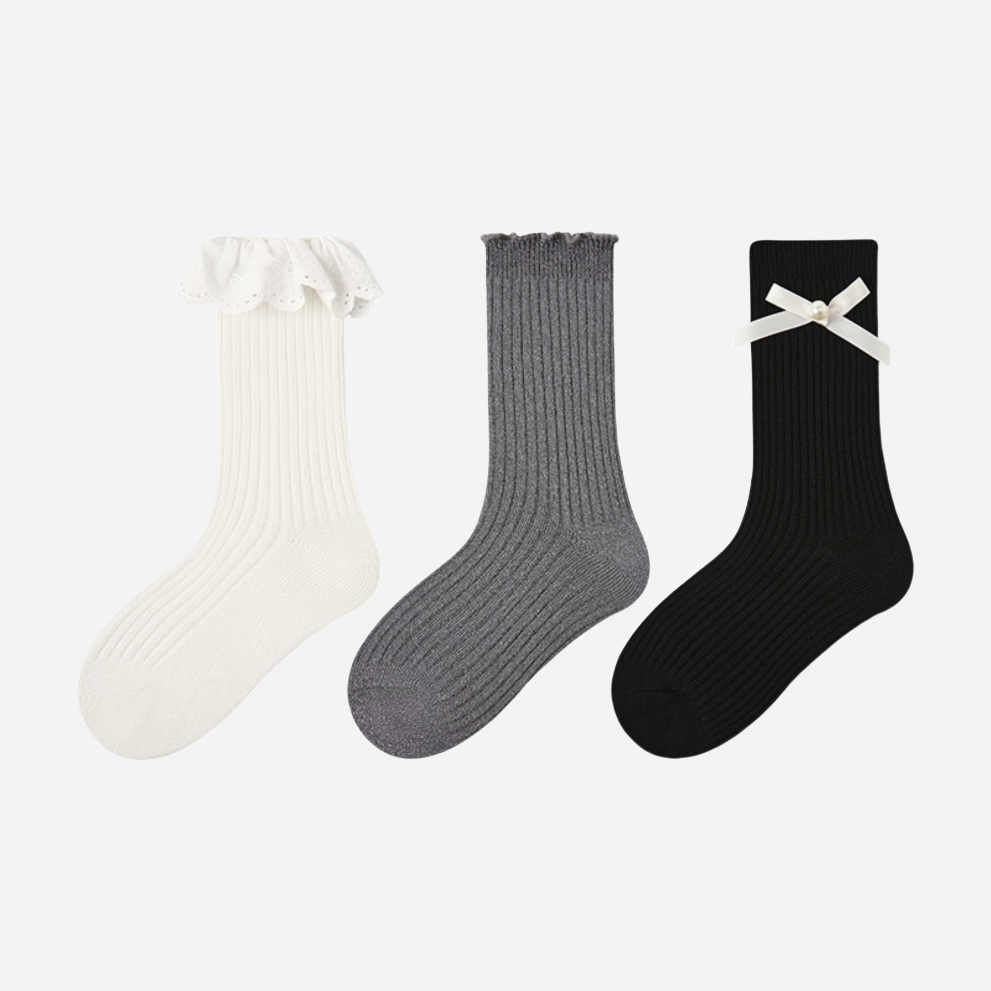 Kids' Monochrome Elegance-3 Pack